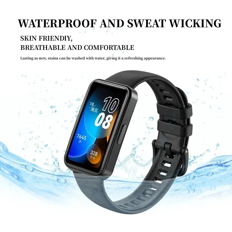 Watchbands for Huawei Band 8-NFC Replacement Wristband Soft Silicone bands Sport Bracelet on Smart Band8 Watch strap Accessories
